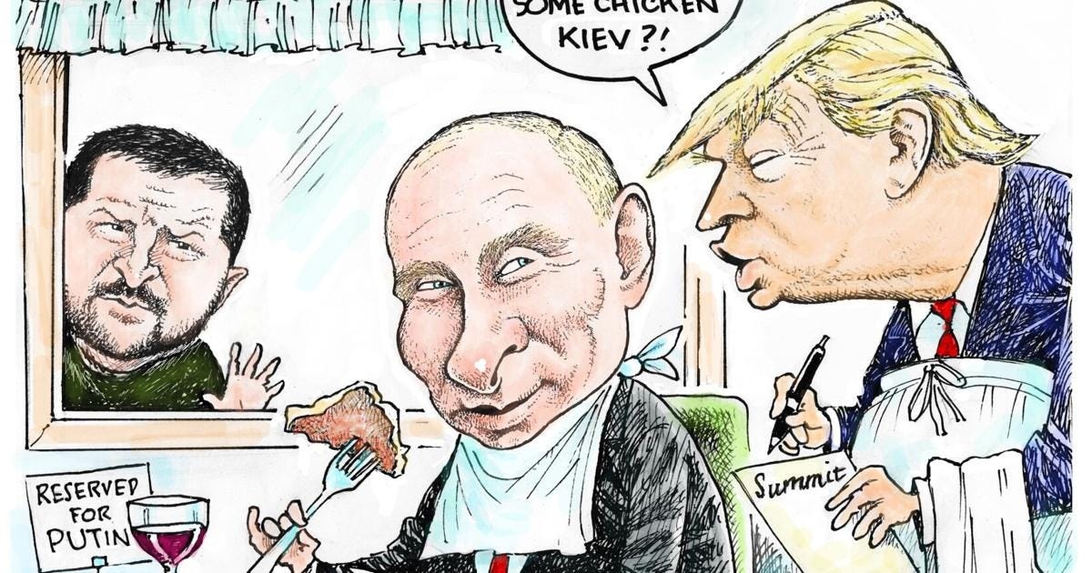 Color edit toon — Trump Putin Summit Alaska | Cartoons | thesunchronicle.com