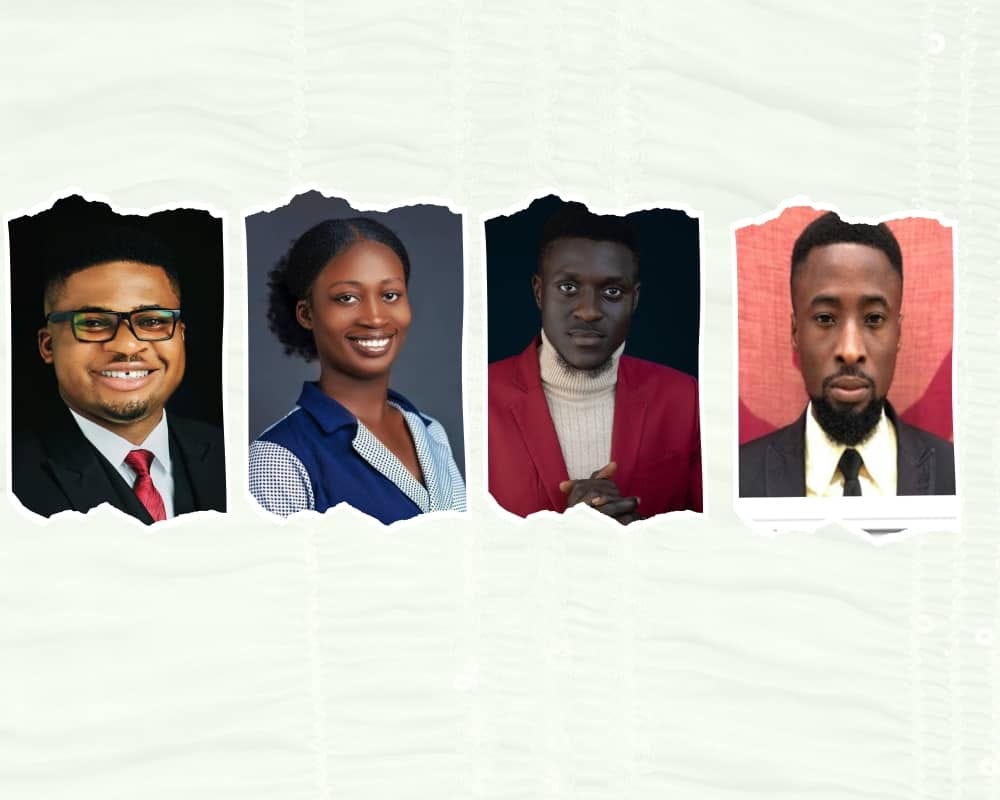 Young research scientists in written order.
