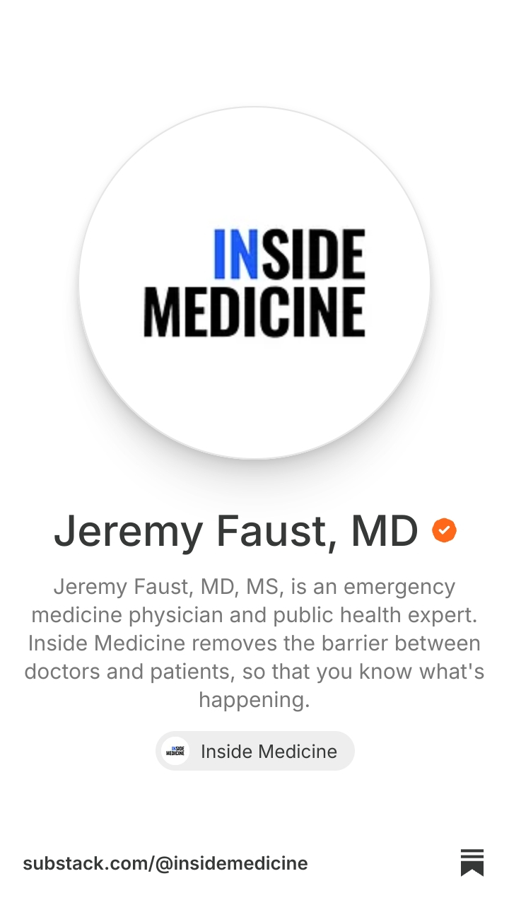 Jeremy Faust, MD | Substack