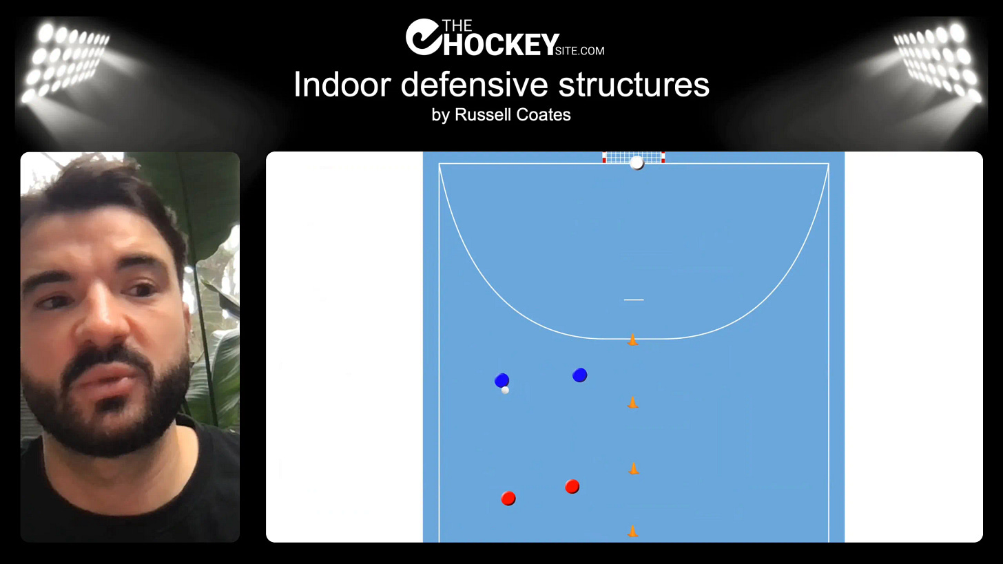 Defending in pairs drill setup Defending in pairs drill setup