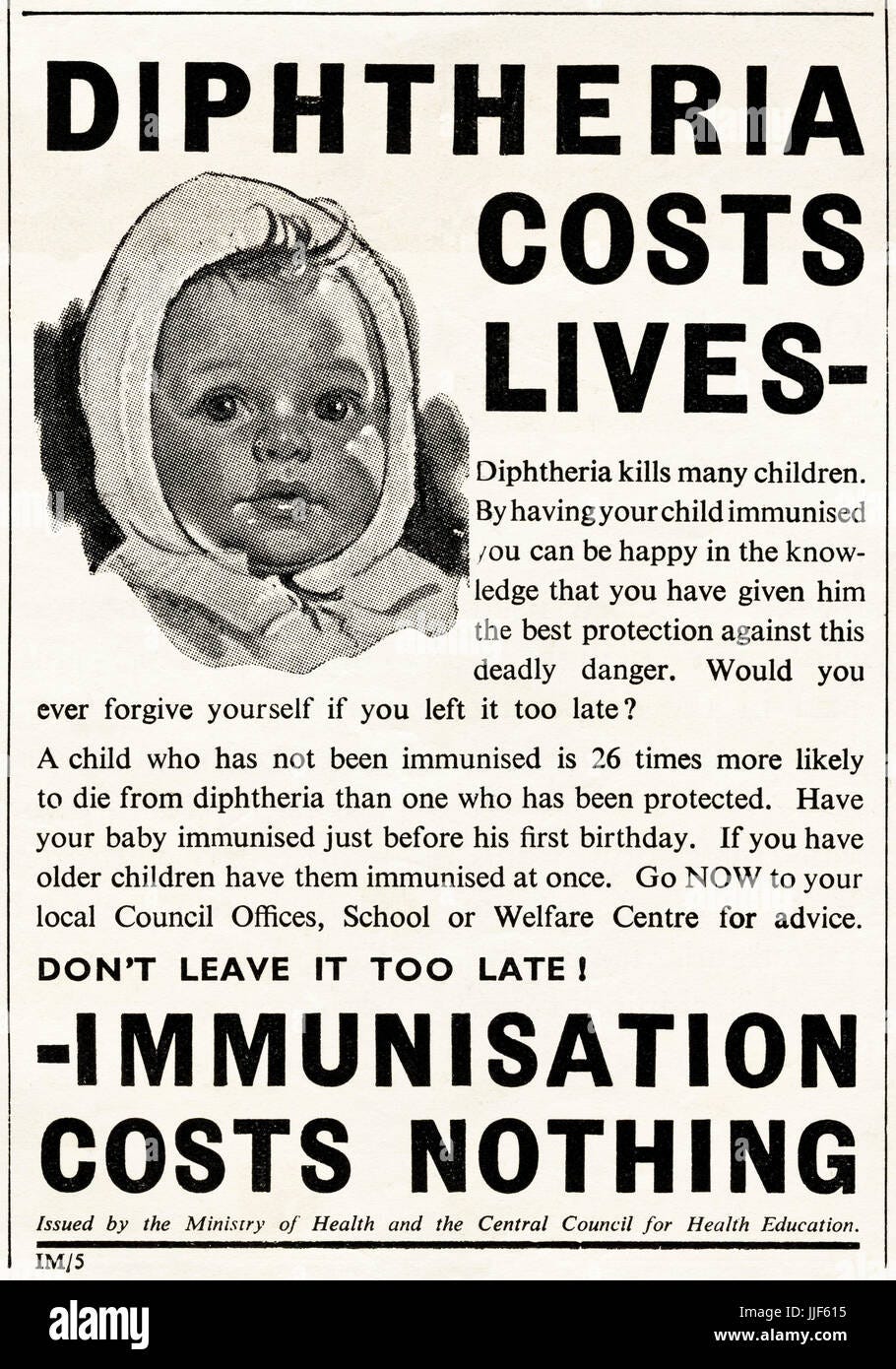 1940s original old vintage advertisement advertising immunisation for Diphtheria in magazine circa 1946 when supplies of certain goods were still restricted under post-war rationing Stock Photo - Alamy 1940s original old vintage advertisement advertising immunisation for Diphtheria in magazine circa 1946 when supplies of certain goods were still restricted under post-war rationing Stock Photo - Alamy