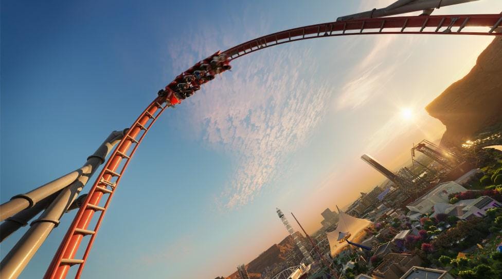 Spitfire coaster at Six Flags Qiddiya City rendering
