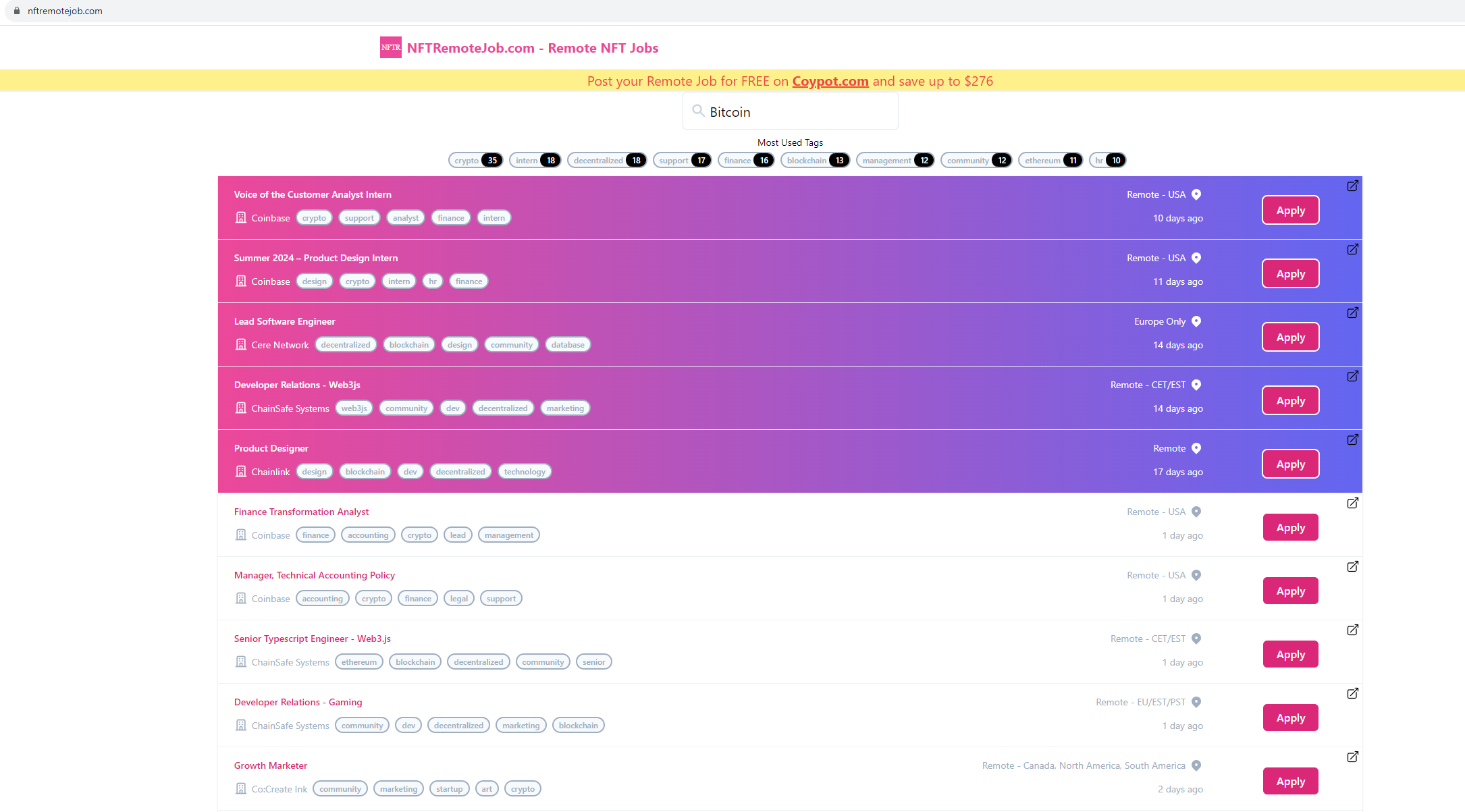 10 Websites you can rely on for finding Jobs in Web3 for multiple  Remote/On-site roles.
