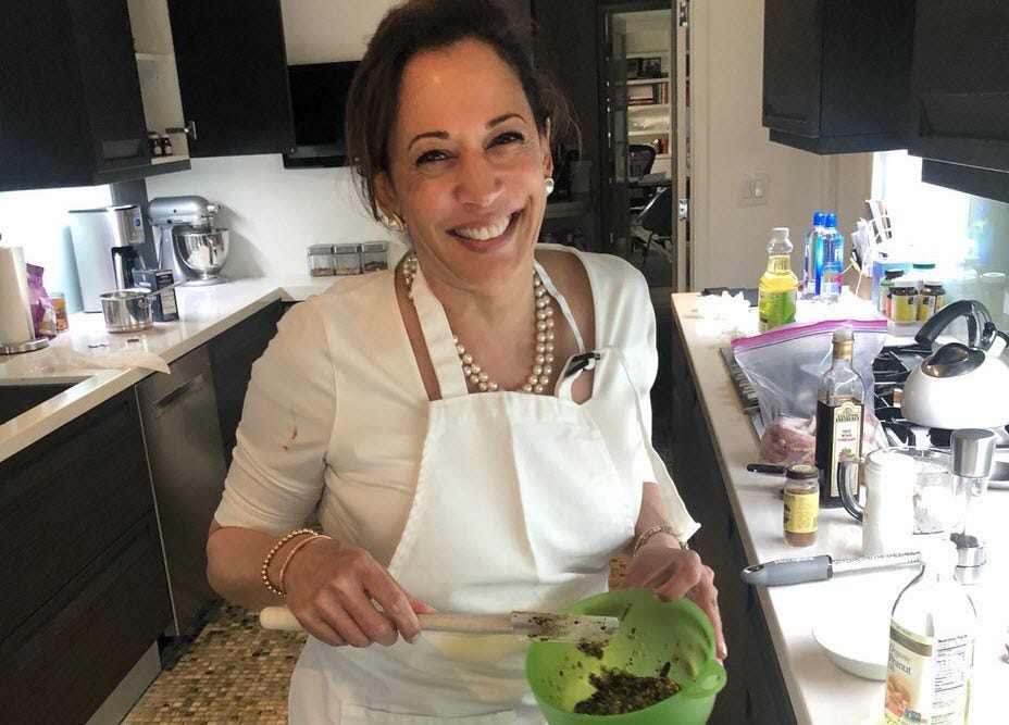 Sen. Kamala Harris cooking