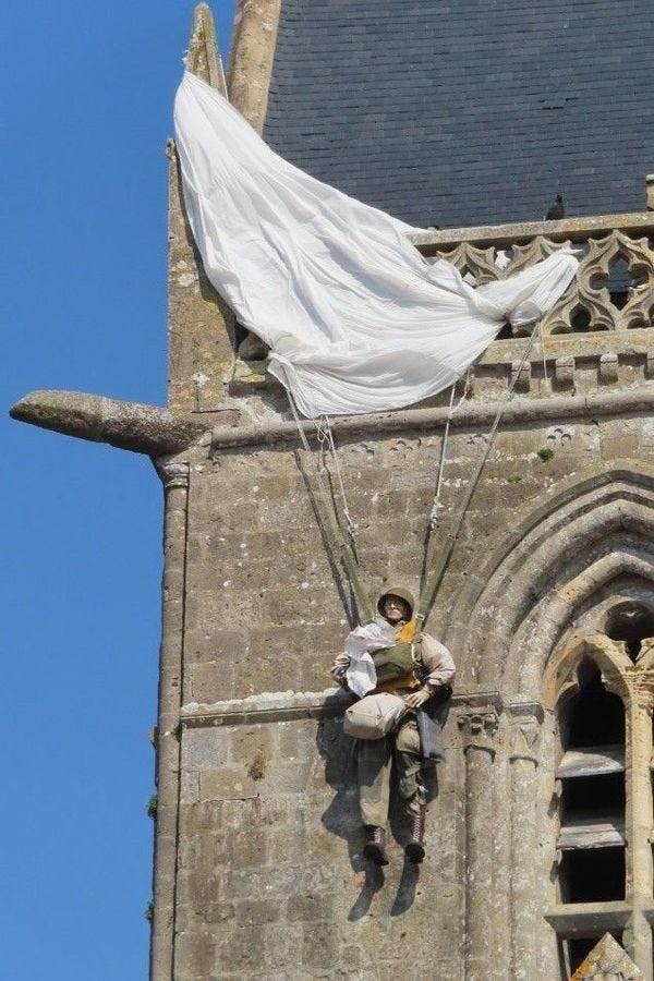 The church at Sainte Mère Eglise