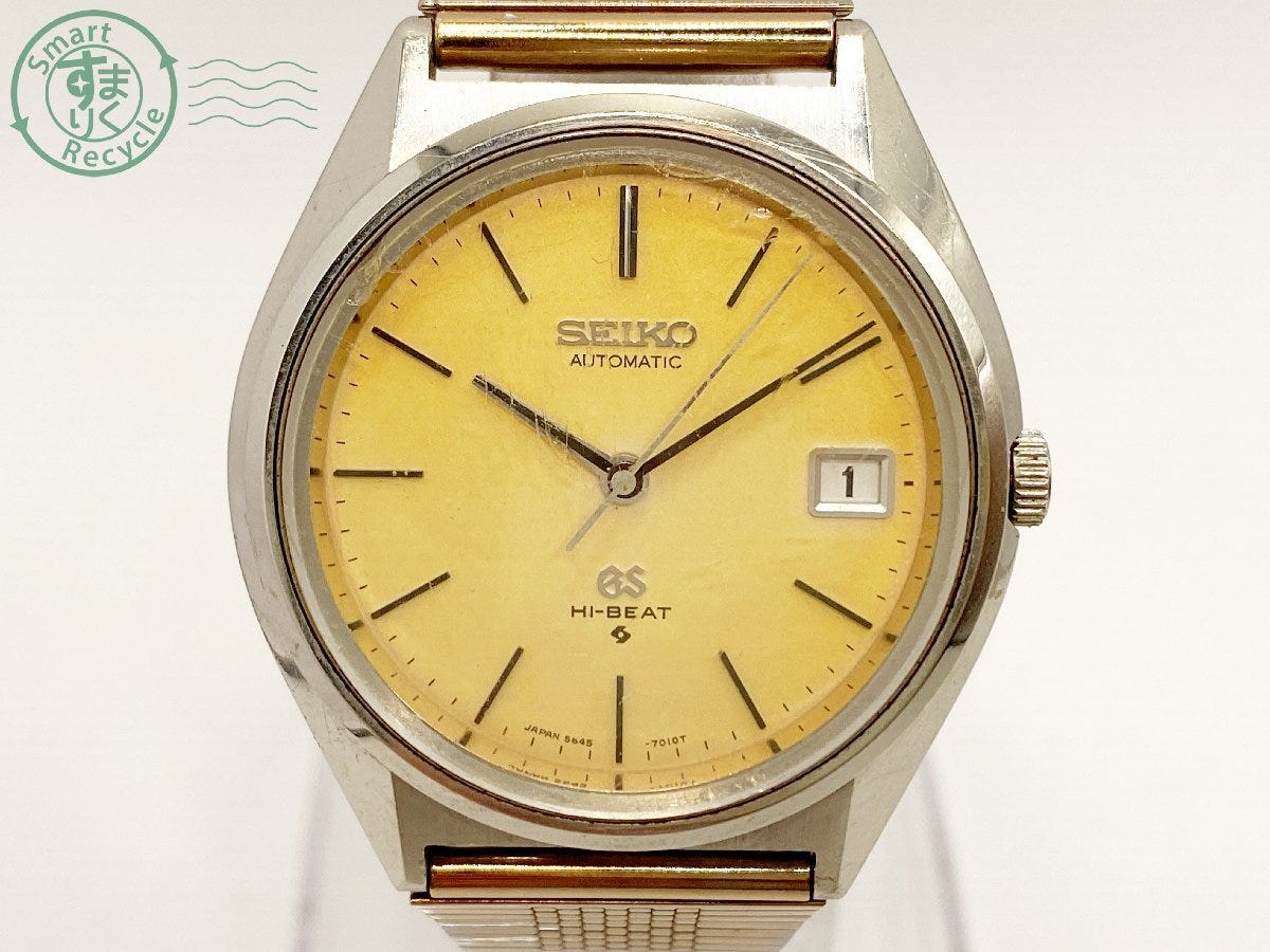 06311114　▽ 1円～！ GRAND SEIKO グランドセイコー 5645-7010 メンズ 腕時計 AT 自動巻き GSメダリオン デイト ヴィンテージ