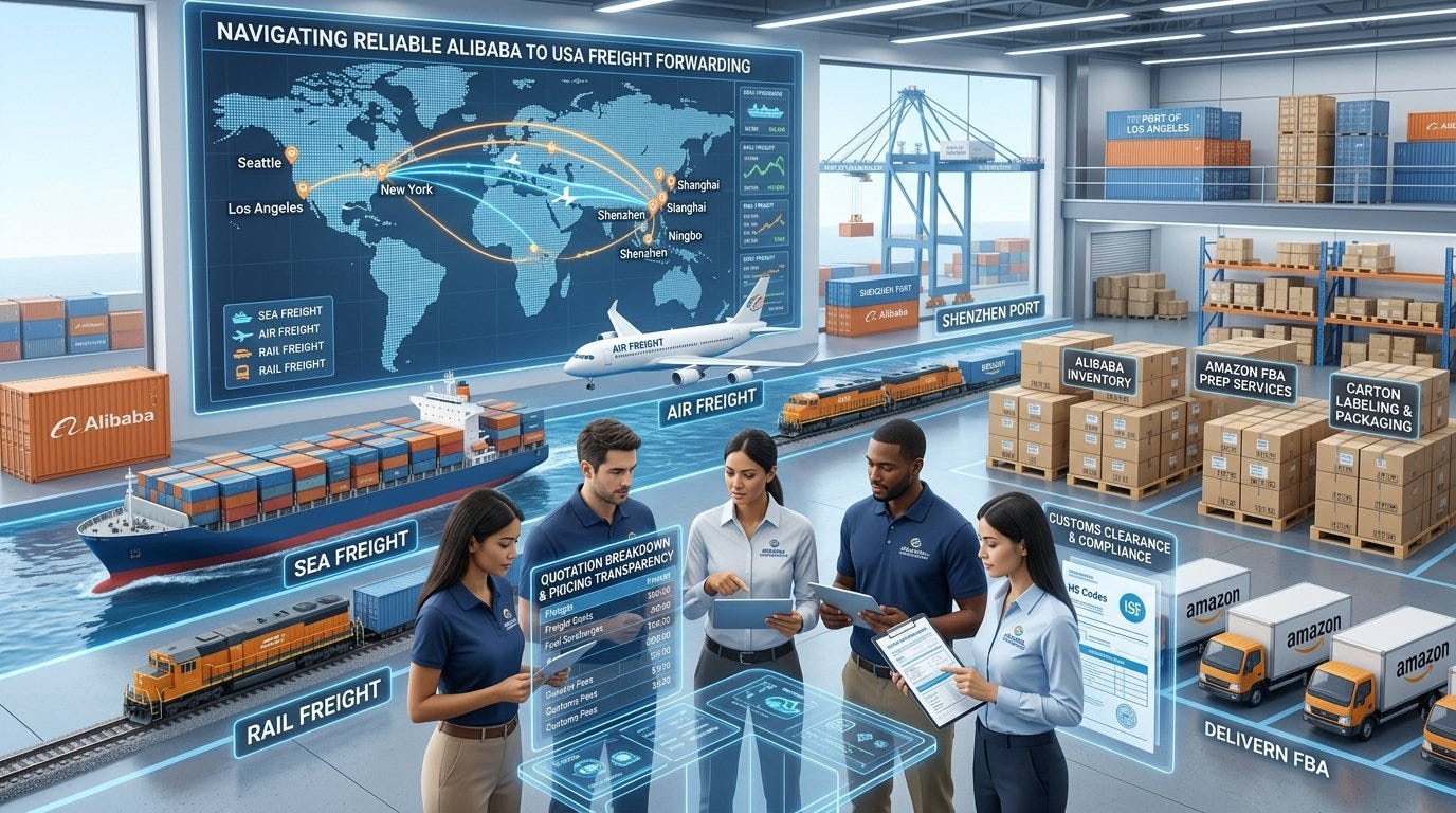 China to USA Freight Forwarders How to Choose for Alibaba Imports