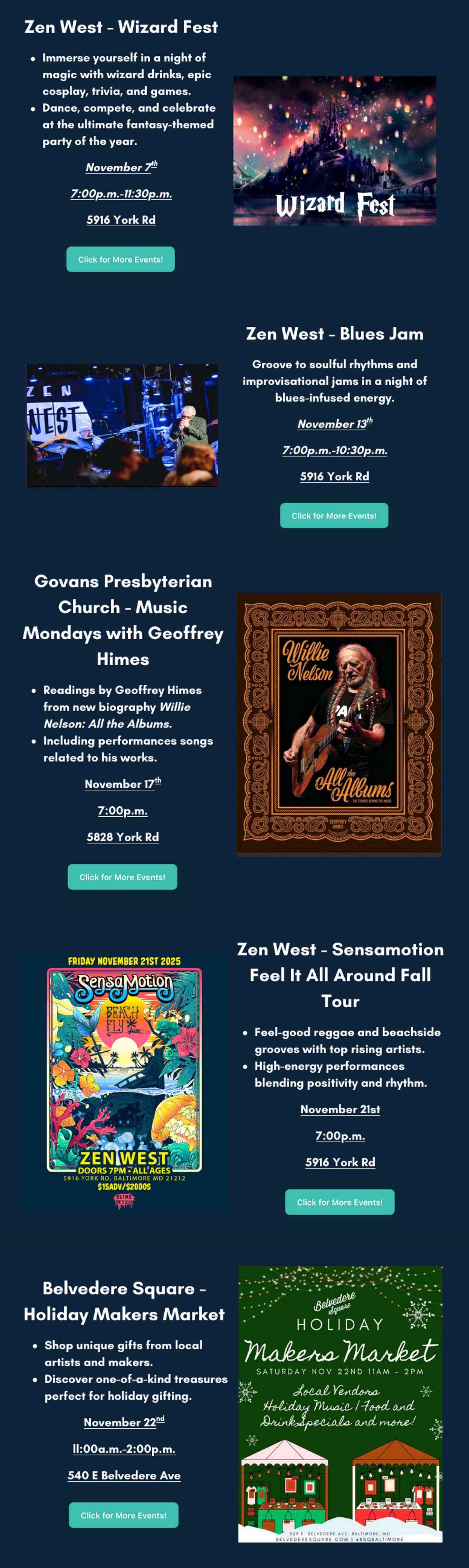 🚦🛍️🍽️😊 What's Happening on York Road in November, image size:1456x4871