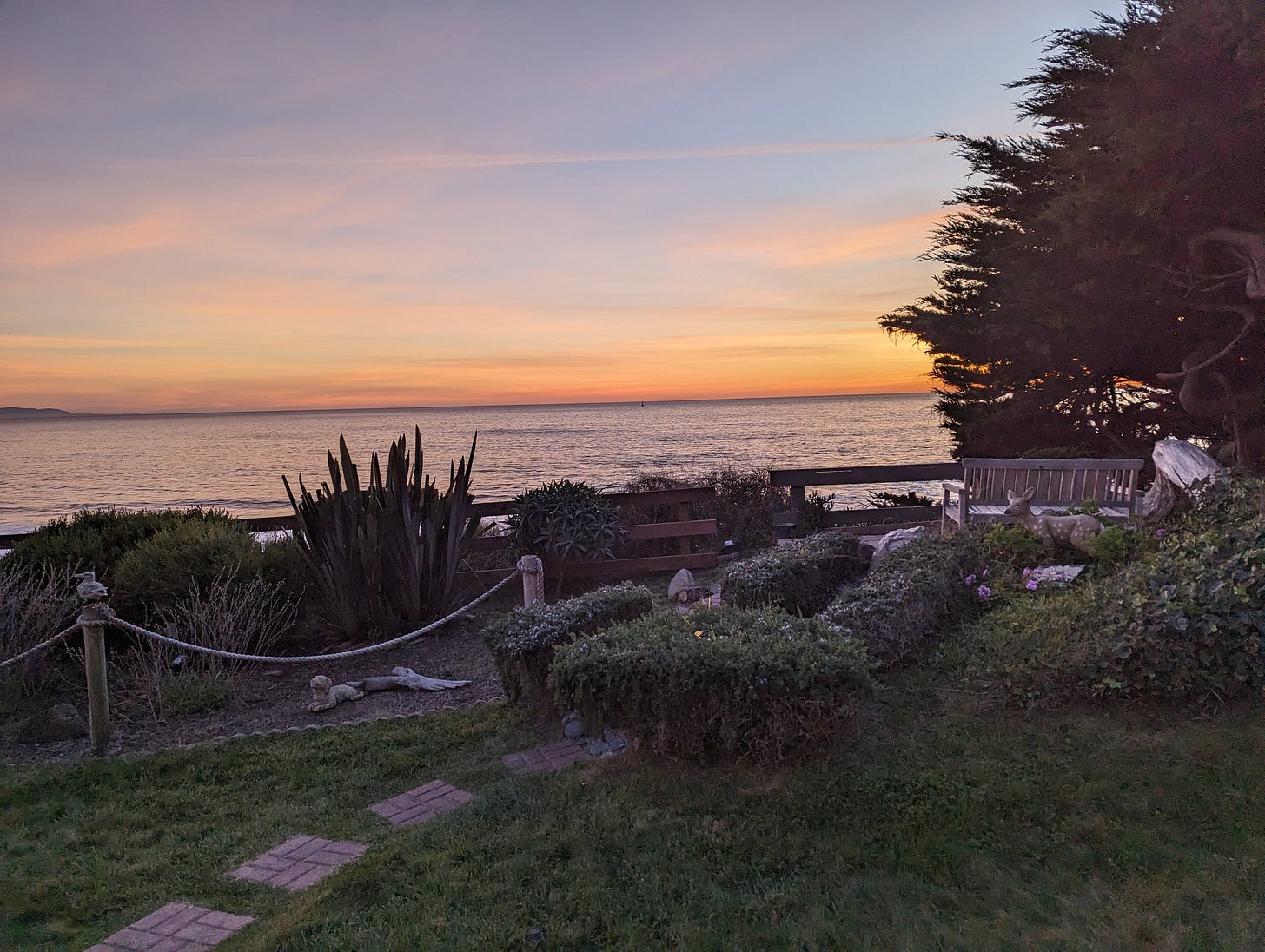 View of an ocean sunset