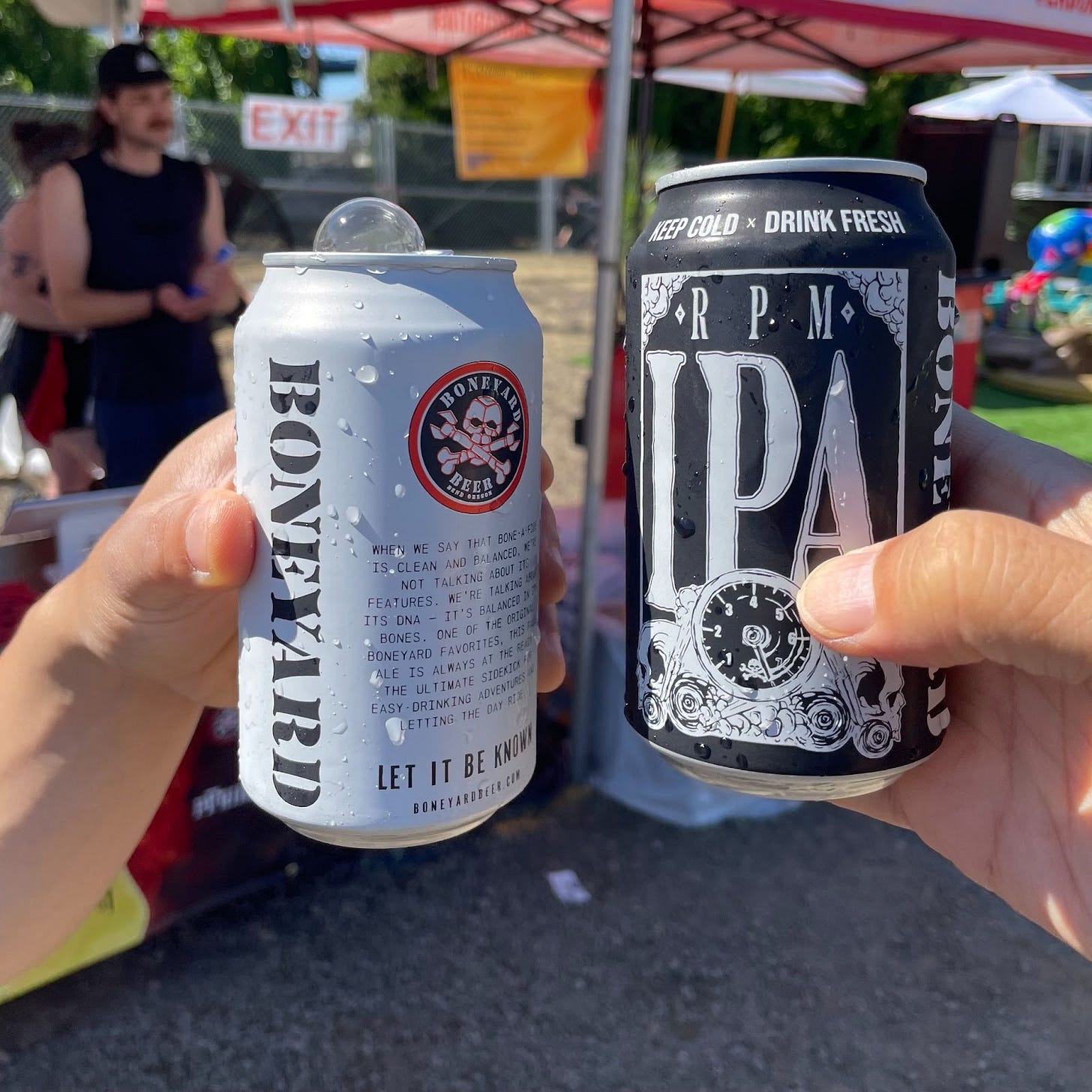 Cans of Boneyard beer Cans of Boneyard beer