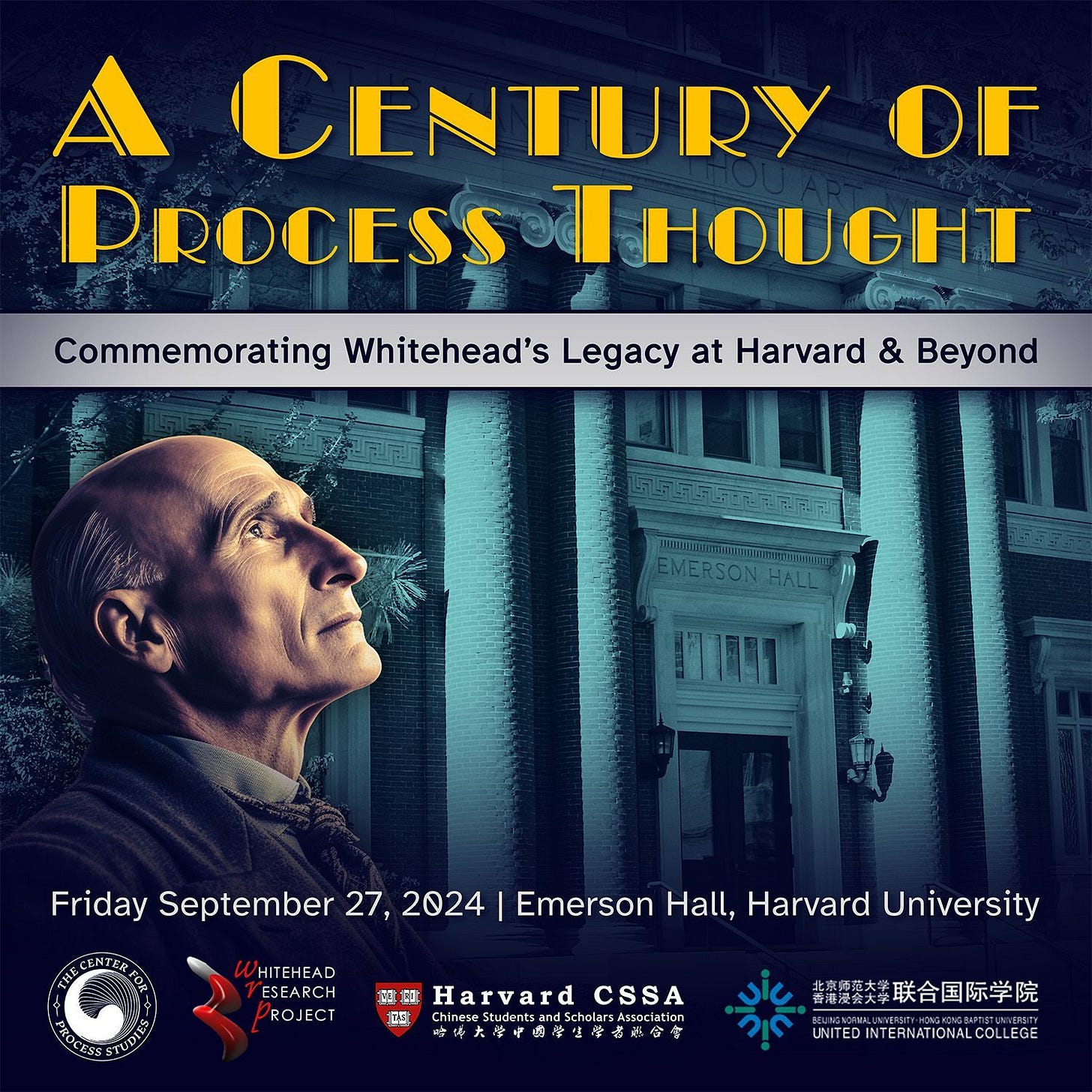 Center for Process Studies on X: "Announcing our next conference! This  September marks 100 years since Whitehead began his career at Harvard,  delivering his first lecture in Emerson Hall on the 25th