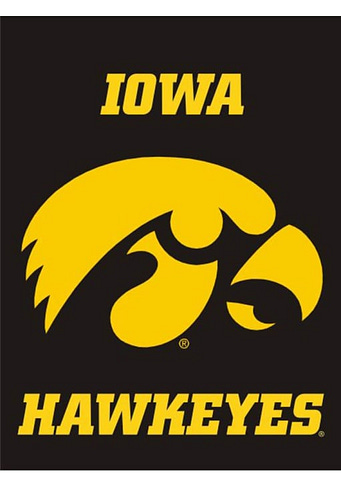 Main image for Iowa Hawkeyes 30x40 Black Silk Screen Banner - Black.