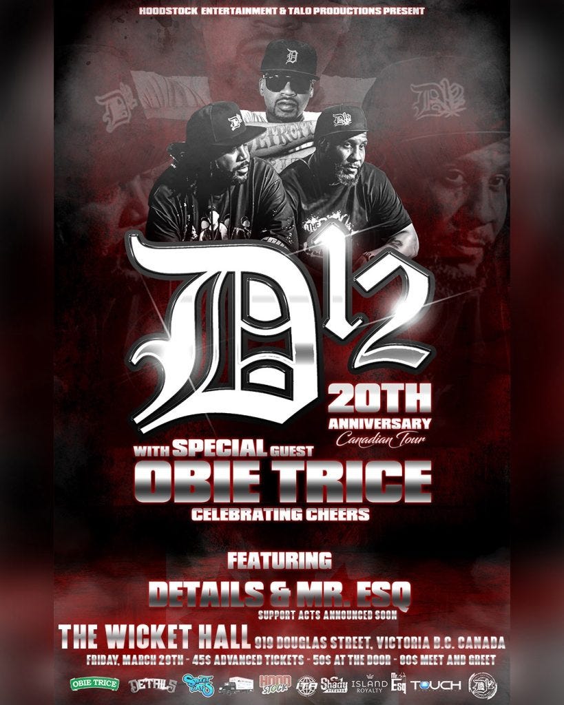 D12 & Obie Trice Live In Victoria - DVBA
