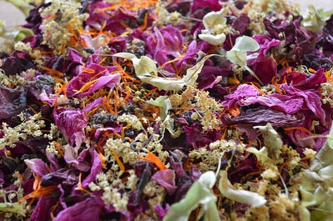 ritual, plants, essential oils, herbs, creativity