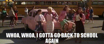 YARN | Whoa, whoa, I gotta go Back to school again | Grease ...