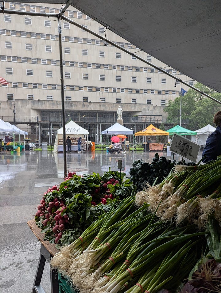 Borough Hall farmer's market.