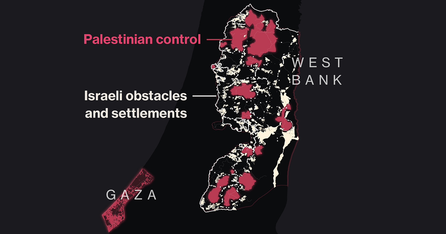 Israel-Hamas War Updates: West Bank Map Shows New Israeli Obstructions to  Palestinian State