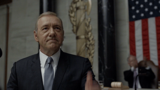 Trending GIF house of cards salute kevin spacey frank underwood emmy  nominations 2017 president underwood heres to you