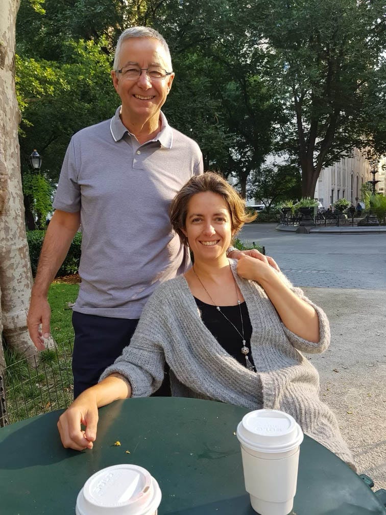 Chris Wiggs and daughter Kate Wiggs in New York City | Nostalgia Nation | The Origin Story of Polly Pocket - The Tiny Titan of Gen X Imagination