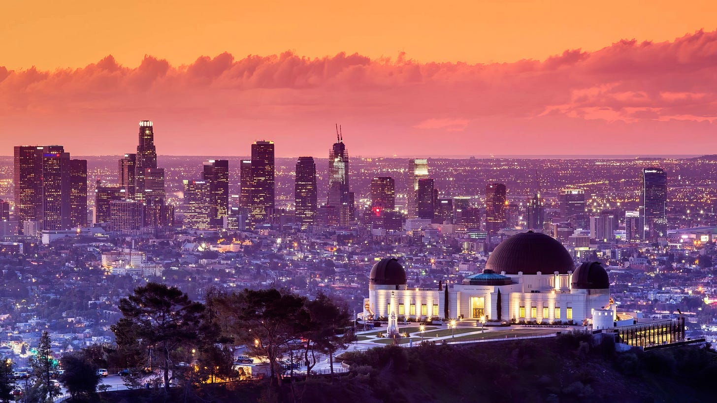 Los Angeles Cityscape with Griffith Observatory – 4K Ultra HD Wallpaper