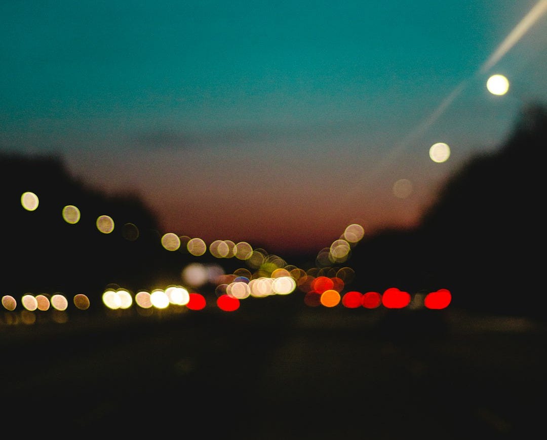 bokeh photography of road