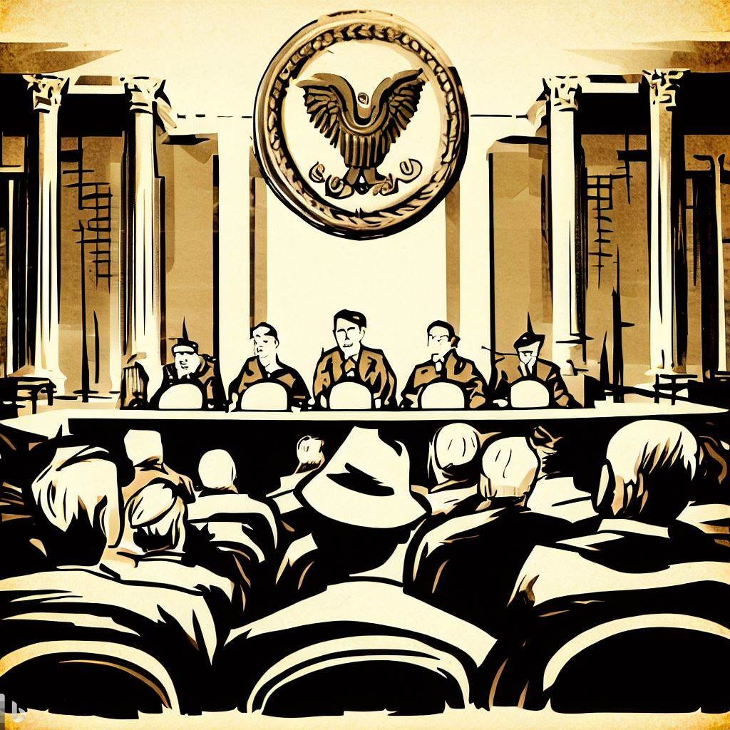 Dibujo de una confirmación judicial