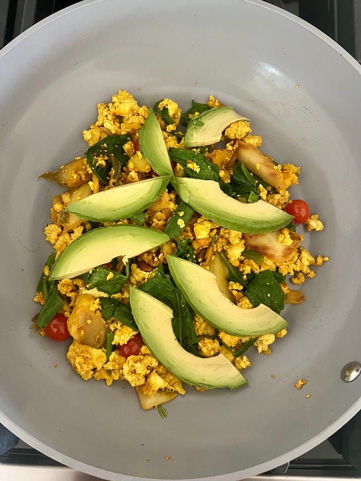 Breakfast Kimchi Tofu Scramble