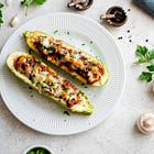 easy pizza boats for metabolic health + blood sugar balance 
