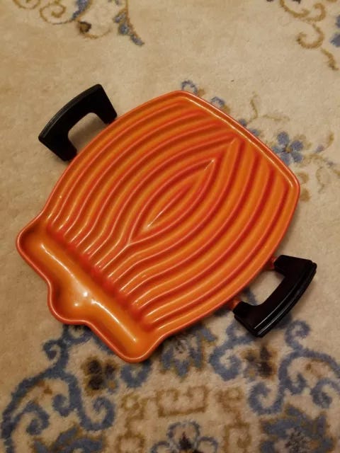 VINTAGE LE CREUSET Tostador Grill, yellow, circa 1955 $109.99 - PicClick