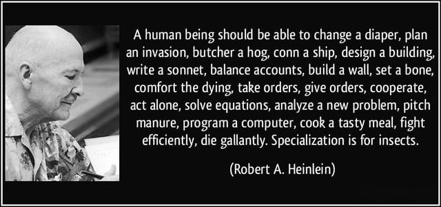 A human being" Robert Heinlein [850 X 400] : r/QuotesPorn