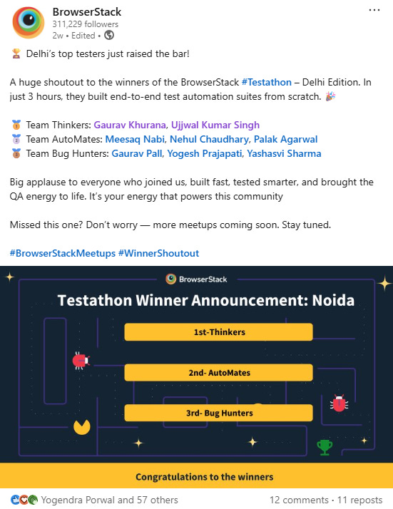 Win Browserstack Testathon For Delhi-NCR Region