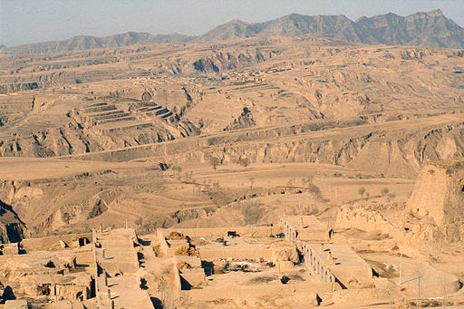 Loess landscape before Loess landscape before