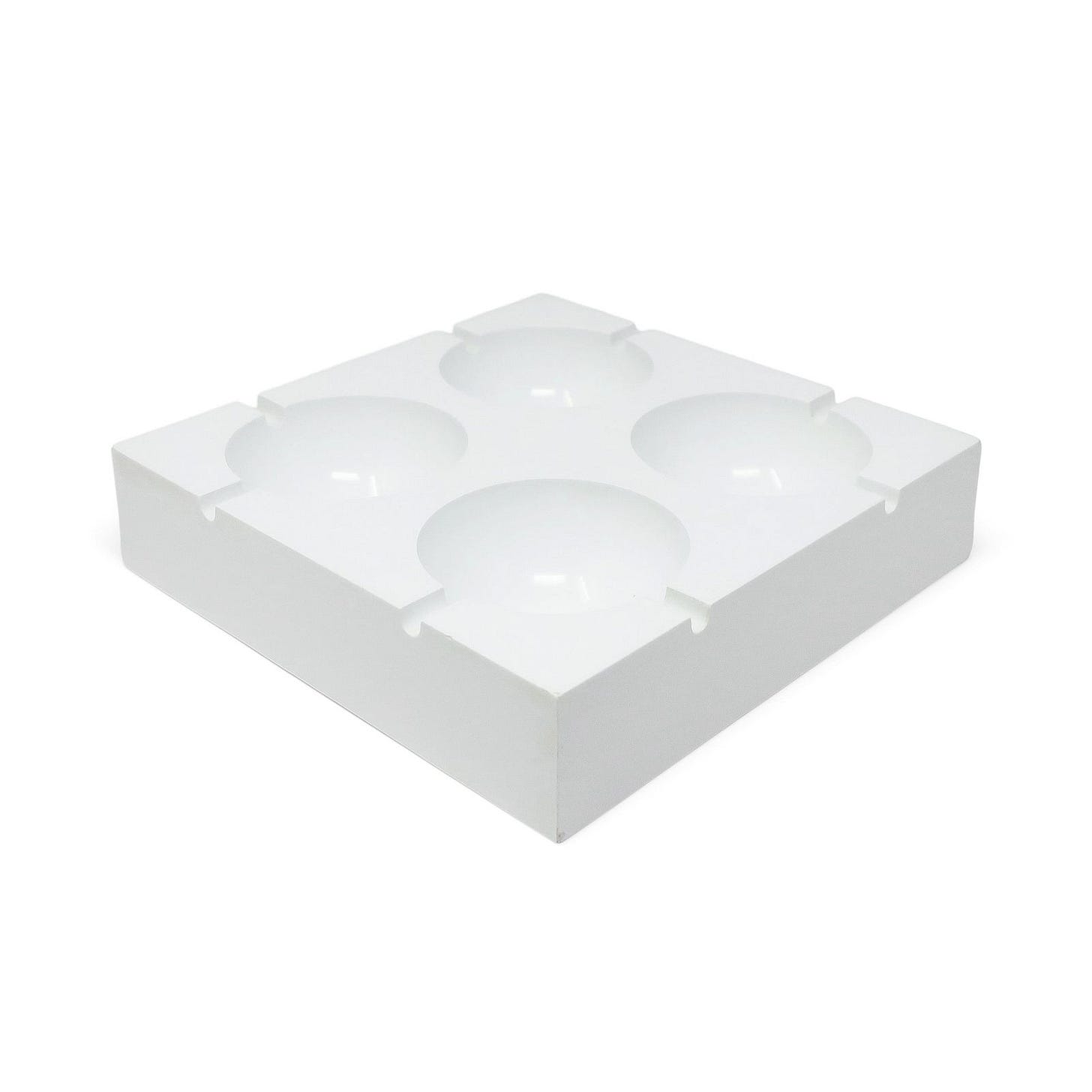 1960s White Ashtray by Giorgio Soavi for Olivetti