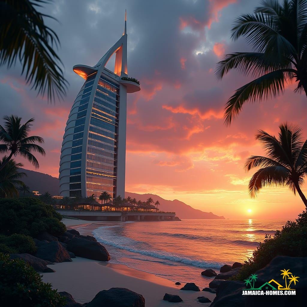 A sprawling, futuristic coastal cityscape at dusk, featuring a blend of boutique eco-resorts, high-rise hotels, and entertainment complexes, bustling with tourists from diverse backgrounds, captured in a cinematic film still, reminiscent of the works of Syd Mead, Zaha Hadid, and Ash Thorp, with a color palette and lighting inspired by the atmospheric and dramatic tones of Blade Runner and Interstellar