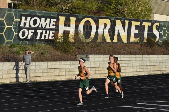 Green Bay Preble runners and coach Kyle McMahon Green Bay Preble runners and coach Kyle McMahon