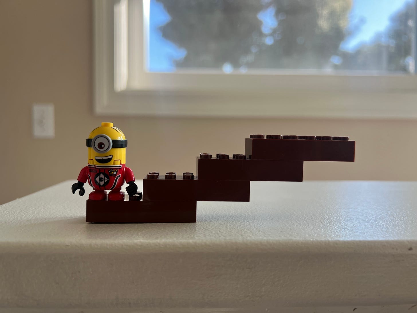 A lego staircase.