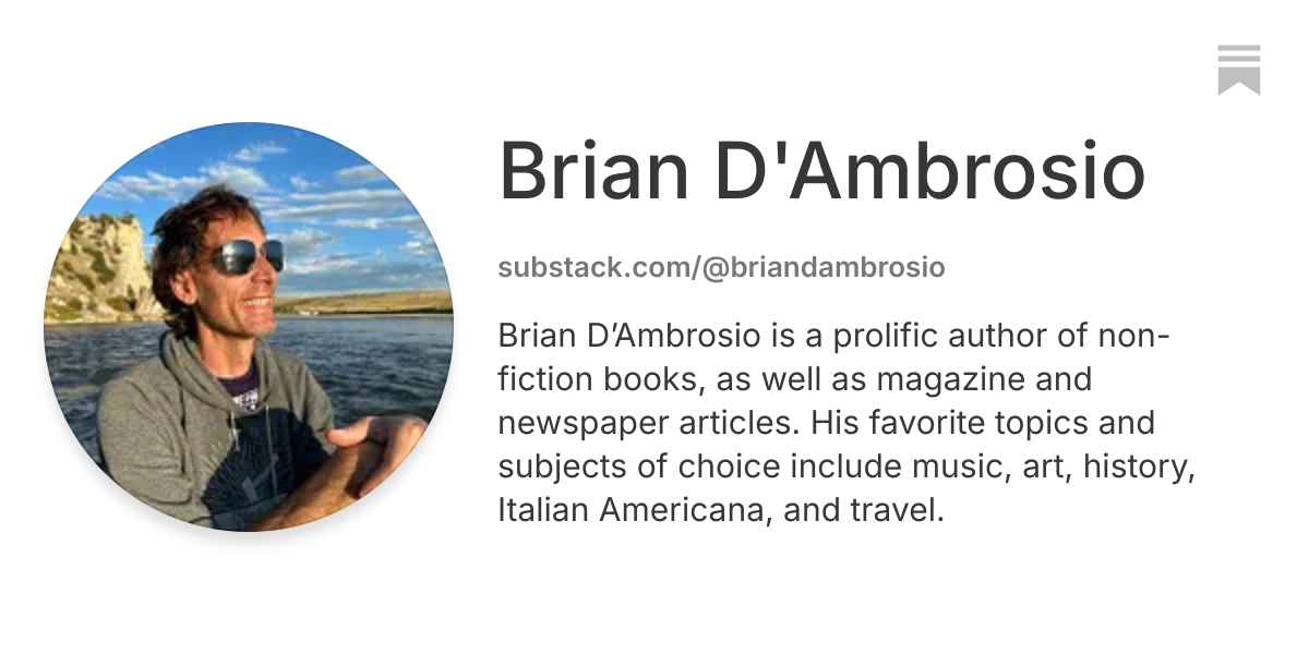 Brian D'Ambrosio | Substack