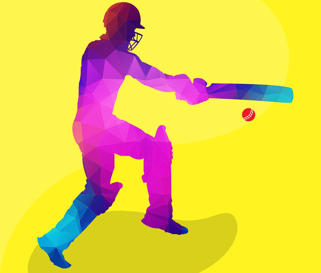 A cricket batter hitting the ball A cricket batter hitting the ball