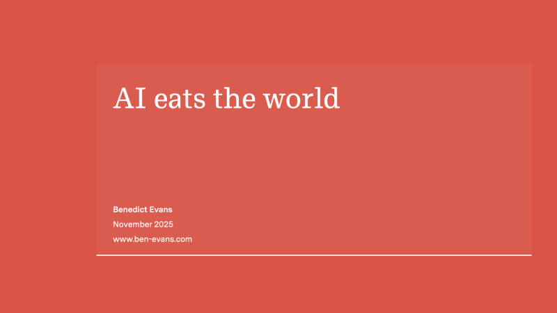 Presentations — Benedict Evans | Benedict Evans | 40 comments