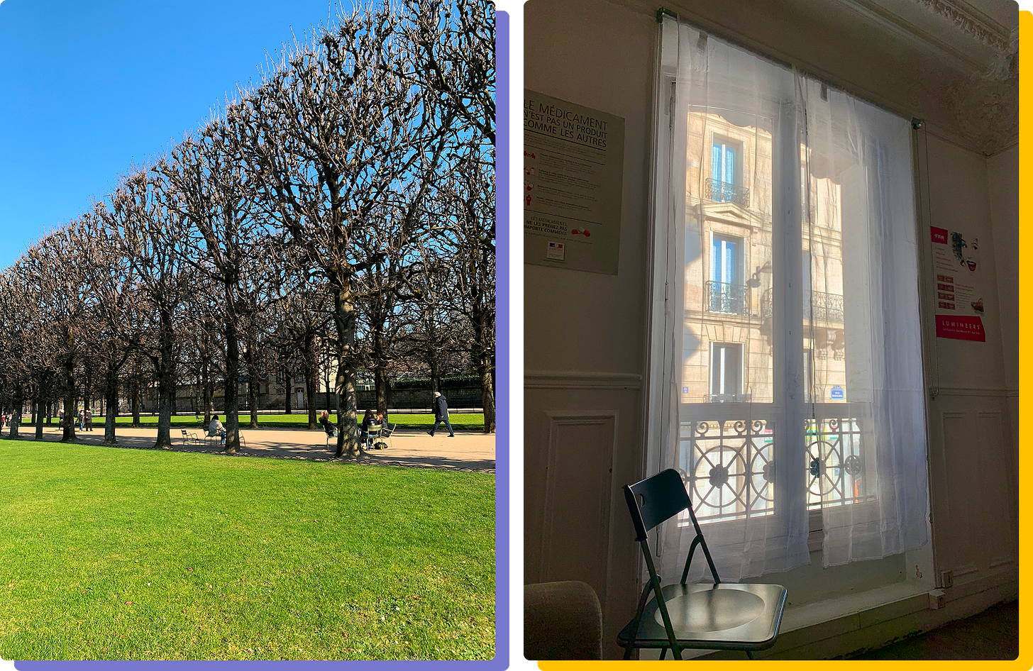 Photos of the Jardin du Luxembourg and my doctor's office