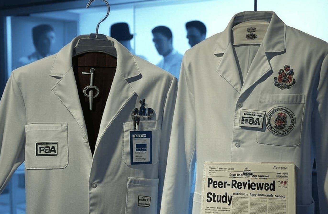 A close-up of white lab coats

AI-generated content may be incorrect.
