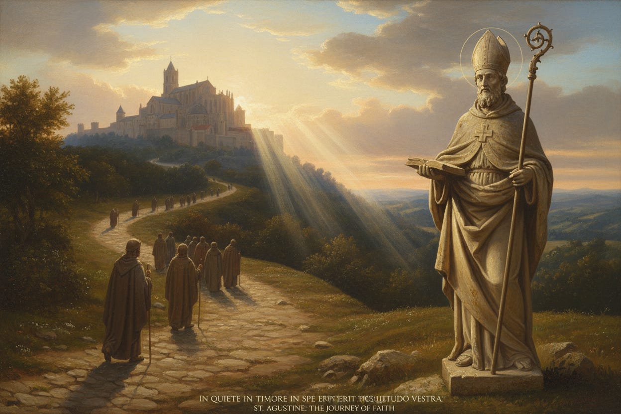 Join us as we walk with Saint Augustine and generations of faithful pilgrims who remind us that “You have made us for Yourself, O Lord, and our hearts are restless until they rest in You.”