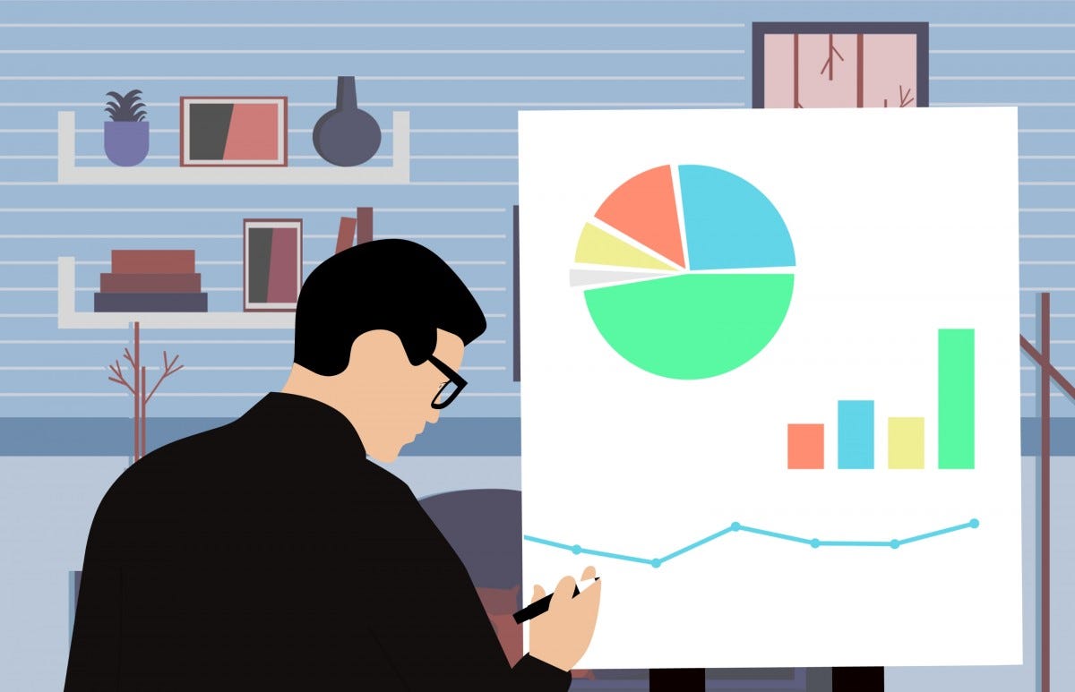 planning, finance, business, presentation, businessman, sales, executive, analyst, chart, growth, pointing, success, manager, man, work, job, cartoon, financial, company, office, progress, corporate, goal, management, report, illustration, graphic design, line, diagram, technology, art, conversation, graphics