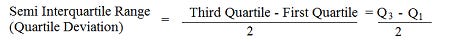 semi interquartile range