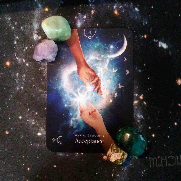 A Message from the Universe ~ Radical Acceptance, Queen of the Moon Oracle Card A Message from the Universe ~ Radical Acceptance, Queen of the Moon Oracle Card