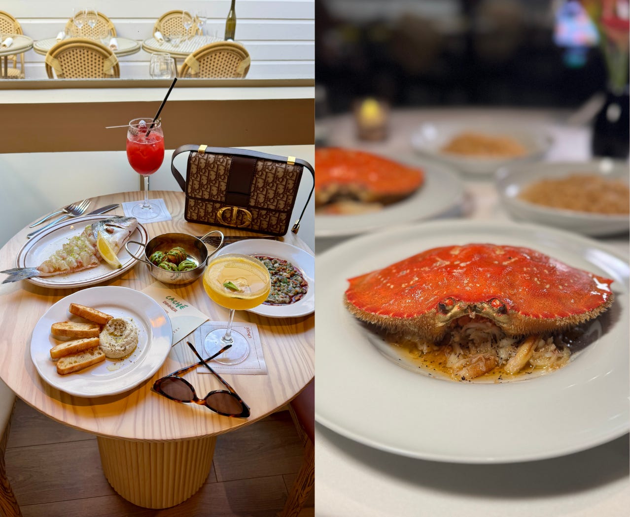 Cache (left), Crustacean (right)