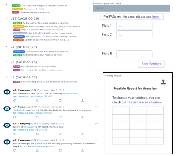 Image showing four web portal pages
