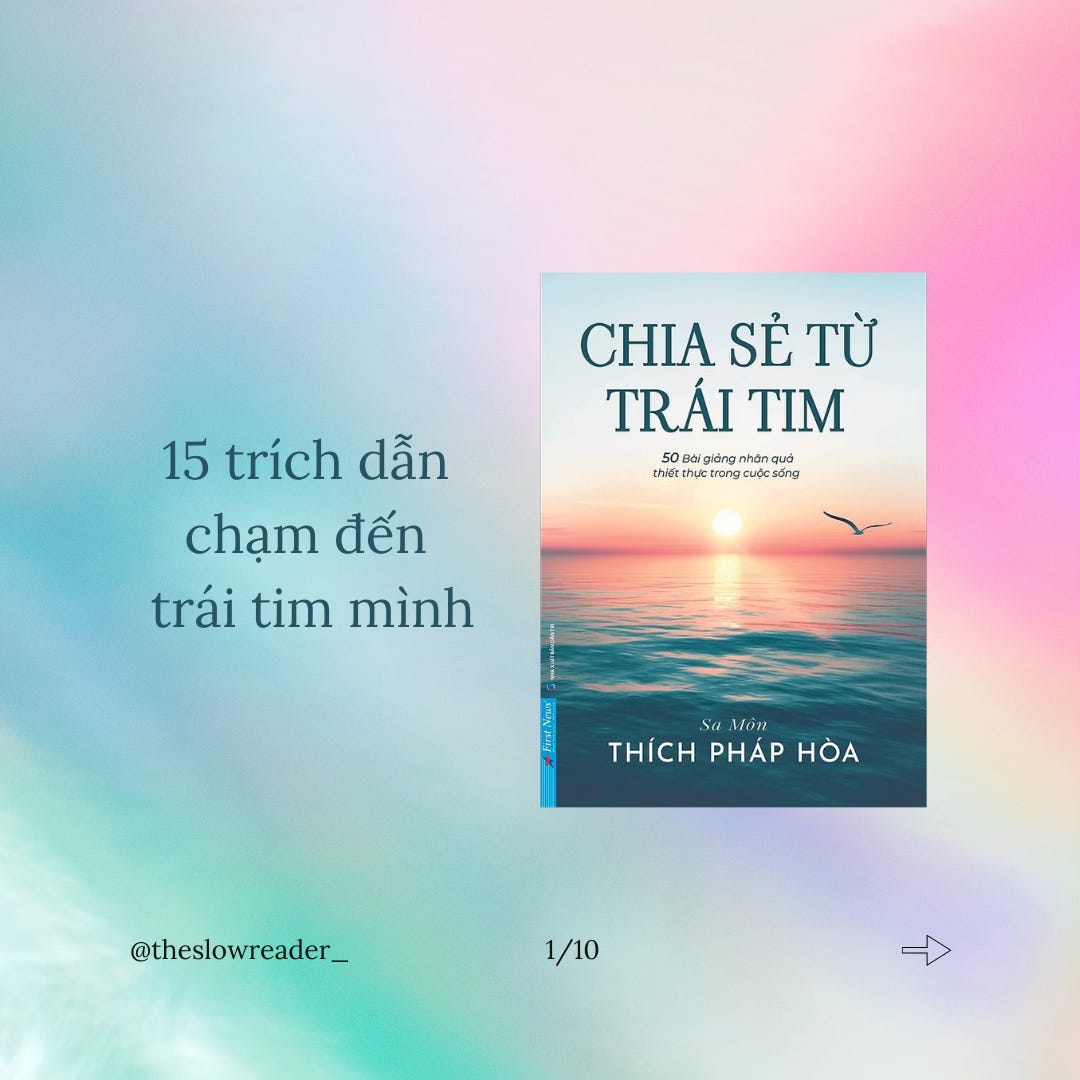 chia sẻ từ trái tim thích pháp hoà