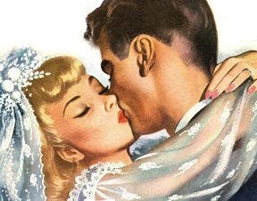 Couples Vintage, Vintage Groom, Wedding Vintage, Vintage Weddings, Wedding Illustration, Couple Illustration, Trendy Wedding Hairstyles, Trendy Wedding Dresses, Vintage Romance
