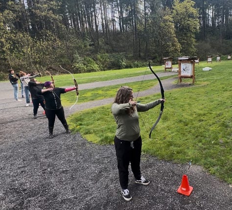 Walking my dogs, Cedar Circle Gathering, Nature, & Archery